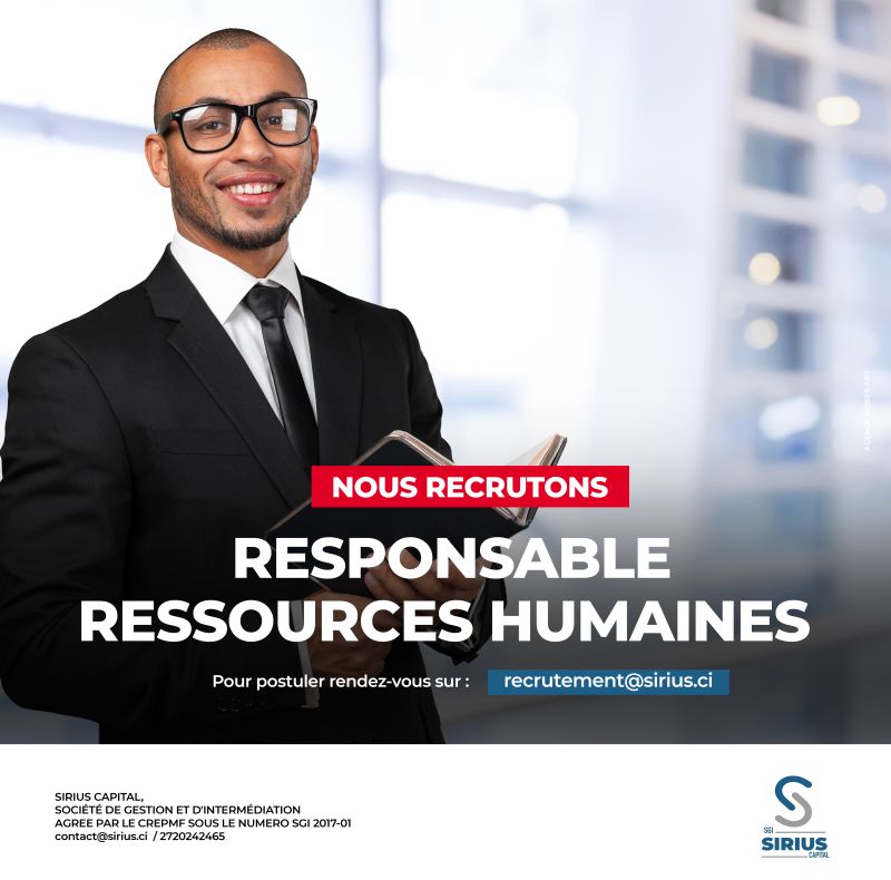 Sirius Capital For Africa Recrute Responsable Des Ressources Humaines