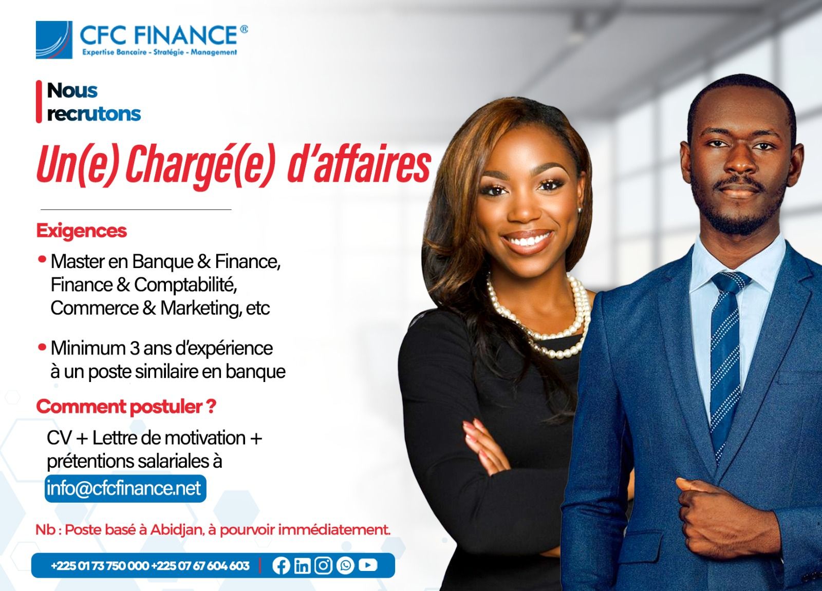 CFC FINANCE Recrute Plusieurs Profils - Poste Immédiat ! | Septembre ...