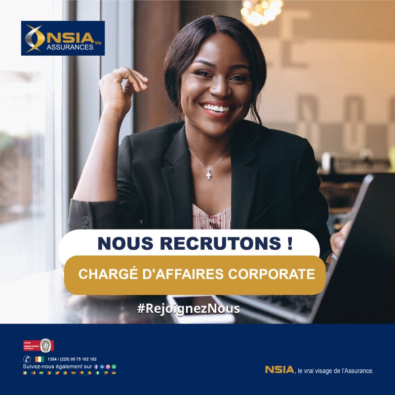 NSIA Vie Assurances CI Recrute Charg D Affaires Corporate Projobivoire   1701083900865 